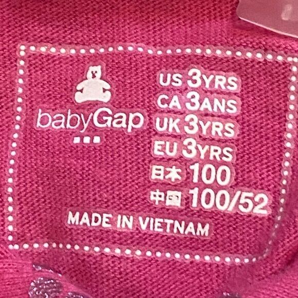 Baby Gap Hooded Long Sleeve Blouse Bright Pink Size 3T - Picture 4 of 8